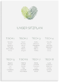 Klick: Details zu Sitzplan Leinwand Hochzeit "Fingerprint" anzeigen Sitzplan Leinwand Hochzeit "Fingerprint" 50 x 70 cm Leinwand pink