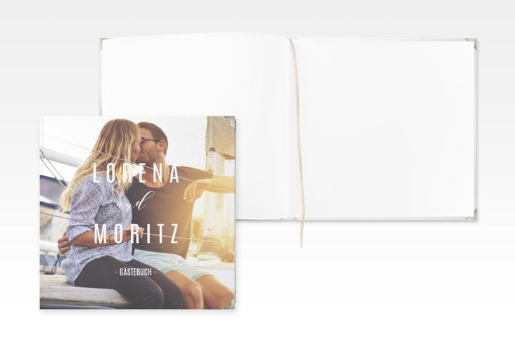Gästebuch Selection Hochzeit Memory Leinen-Hardcover weiss