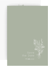 Klick: Details zu Save the Date-Karte "zarte Wildblumen" anzeigen Save the Date-Karte zarte Wildblumen A6 Karte hoch gruen