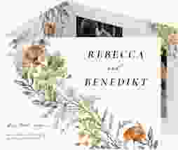 Hochzeitseinladung Wildfang A6 Doppel-Klappkarte weiss mit getrockneten Wiesenblumen