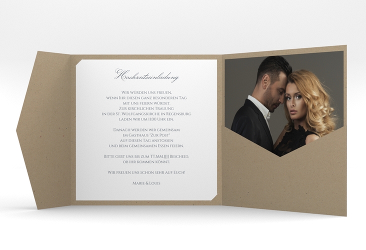 Hochzeitseinladung Pure Pocketfold