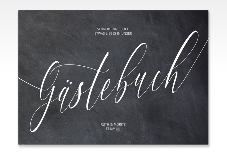 Gästebuch A4 quer Chalkboard A4 quer, Hardcover schwarz