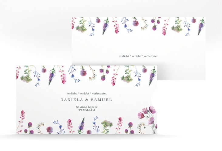 Hochzeitseinladung Wildblumen Einsteckkarte