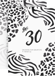Klick: Details zu Einladung 30. Geburtstag "Wild" anzeigen Einladung 30. Geburtstag "Wild"