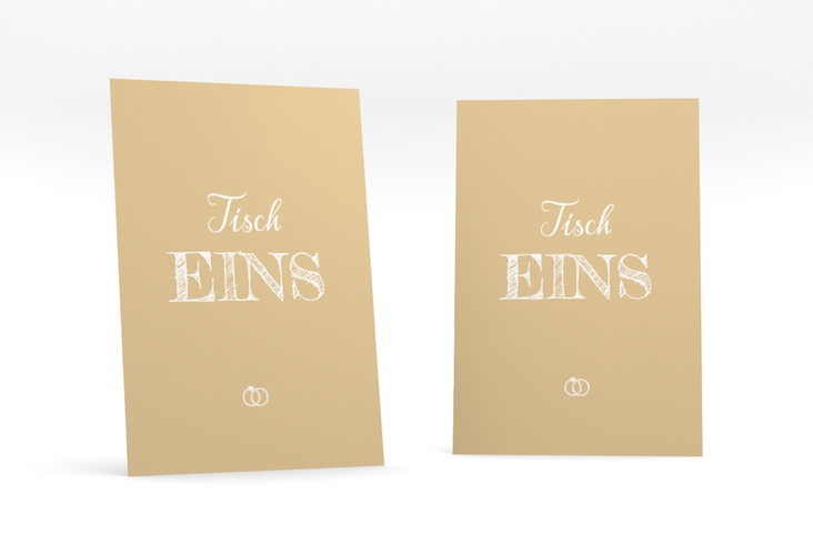 Tischnummer Hochzeit Rise Tischaufsteller beige