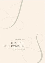 Willkommensschild Poster Eheschließung 50 x 70 cm Poster beige