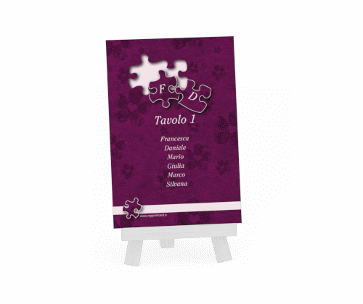 Klick: Details zu Segnaposti matrimonio collezione Bergamo anzeigen Segnaposti matrimonio collezione Bergamo Tischaufsteller fucsia