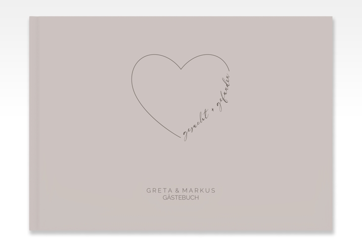 Gästebuch A4 quer Lebenstraum A4 quer, Hardcover grau