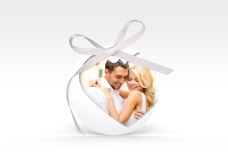 Geschenkanhänger Hochzeit Sweetheart Geschenkanhänger, rund weiss