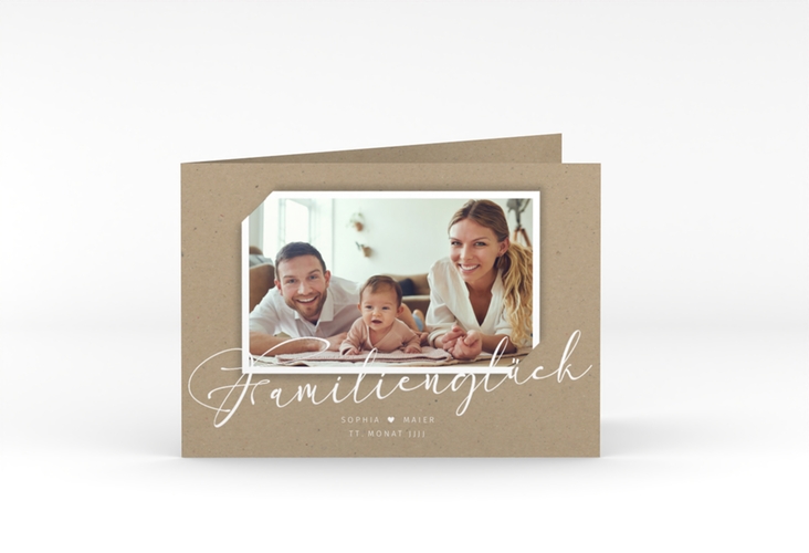 Geburtskarte Familienzuwachs A6 Klappkarte quer