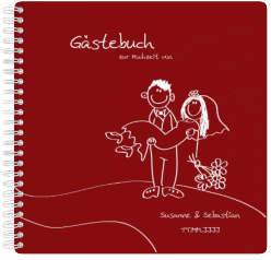 Klick: Details zu Gästebuch Hochzeit "Pisa" anzeigen Gästebuch Hochzeit "Pisa" Ringbindung pink