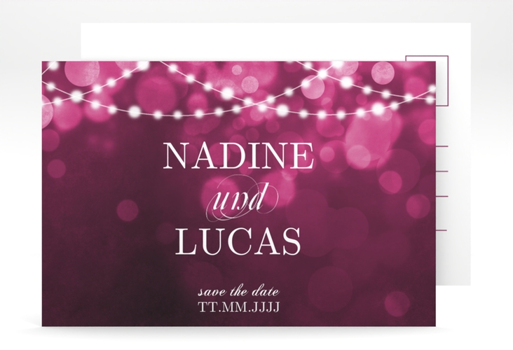 Save the Date-Postkarte Lichtspiel A6 Postkarte