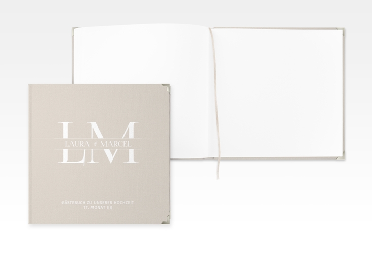 Gästebuch Selection Hochzeit Monogramm Leinen-Hardcover