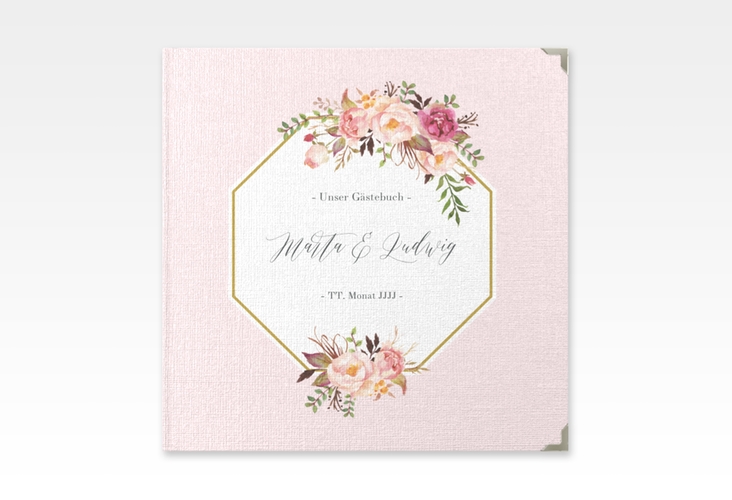 Gästebuch Selection Hochzeit Prachtvoll Leinen-Hardcover rosa