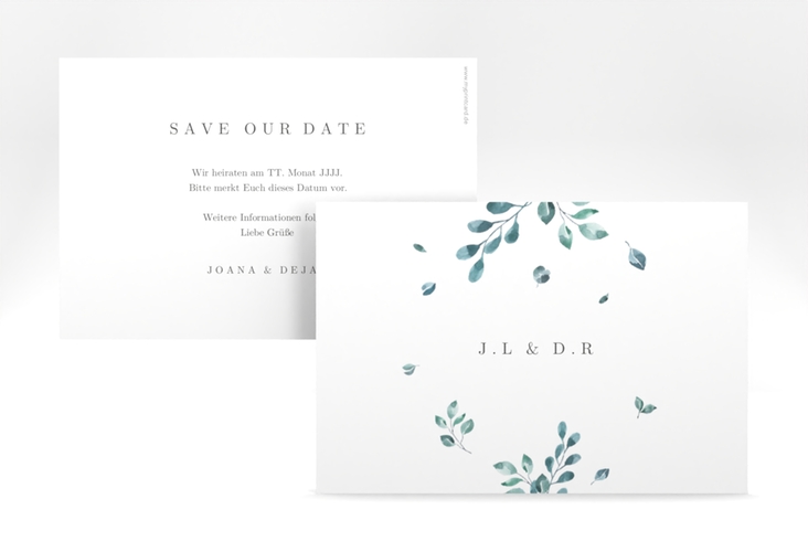 Save the Date-Karte Precioso A6 Karte quer weiss