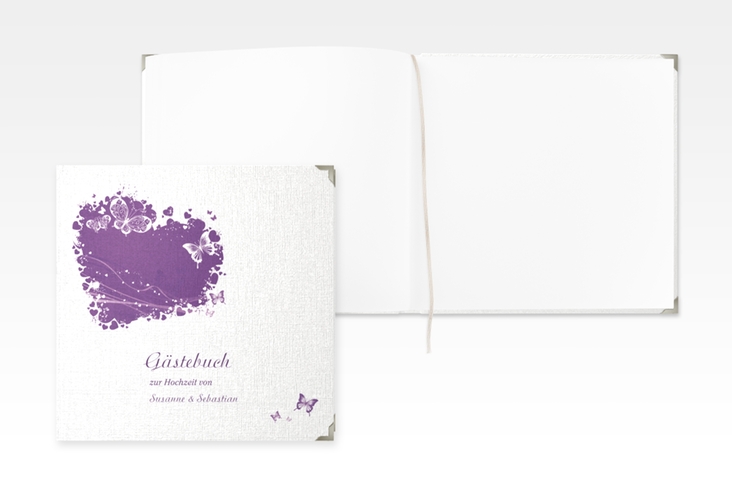 Gästebuch Selection Hochzeit Mailand Leinen-Hardcover lila