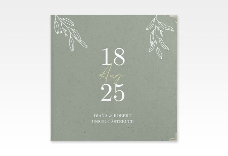 Gästebuch Selection Hochzeit Greendate Leinen-Hardcover