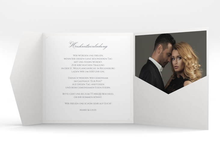 Hochzeitseinladung "Pure" Pocketfold