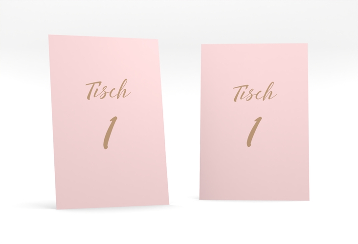 Tischnummer Hochzeit Glam Tischaufsteller rosa