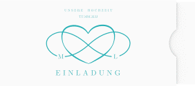 Klick: Details zu Hochzeitseinladung "Infinity" anzeigen Hochzeitseinladung Infinity Einsteckkarte tuerkis