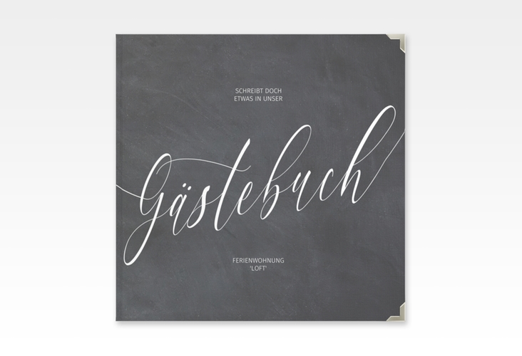Gästebuch Selection Ferienwohnung Loft Leinen-Hardcover in modernem Industrial-Design