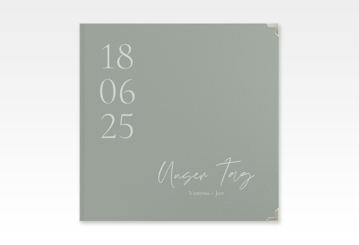 Gästebuch Selection Hochzeit Day Leinen-Hardcover mit Datum im minimalistischen Design