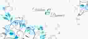 Hochzeitseinladung Lilly Einsteckkarte blau