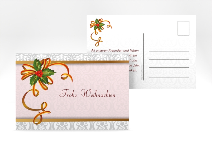 Weihnachtskarte Mistelzweig A6 Postkarte hochglanz