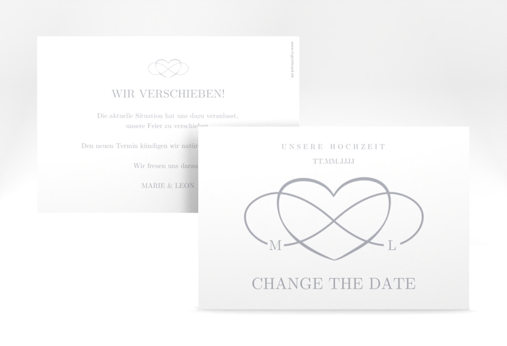 Change the Date-Karte Infinity A6 Karte quer grau hochglanz