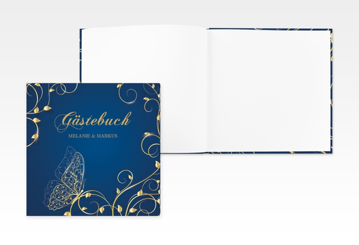 Gästebuch Creation Hochzeit Eternity 20 x 20 cm, Hardcover blau