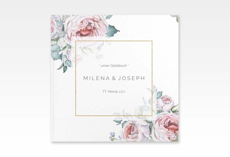 Gästebuch Selection Hochzeit Embrace Leinen-Hardcover weiss