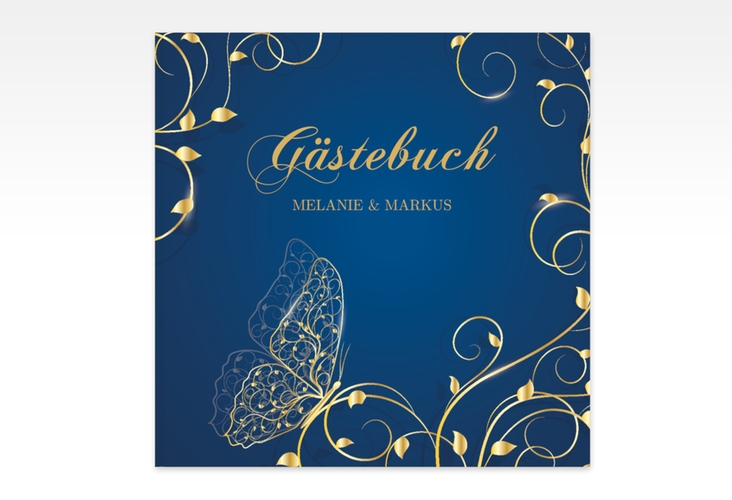 Gästebuch Creation Hochzeit Eternity 20 x 20 cm, Hardcover blau
