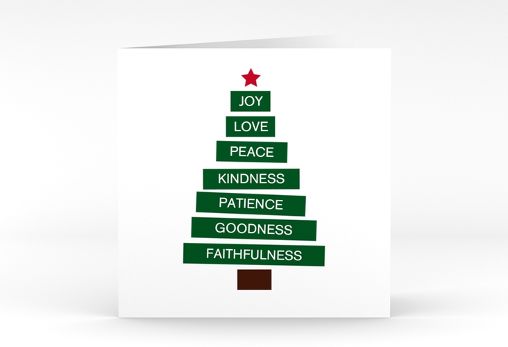 Business-Weihnachtskarte "Christmastree" quadratische Klappkarte modern mit Weihnachtsbaum