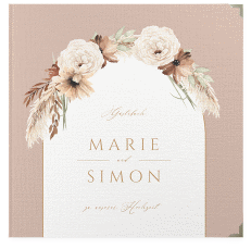 Klick: Details zu Gästebuch Selection Hochzeit "Blumenbogen" anzeigen Gästebuch Selection Hochzeit Blumenbogen Leinen-Hardcover rosa