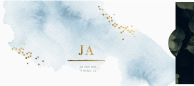 Hochzeitseinladung Pastell Einsteckkarte blau