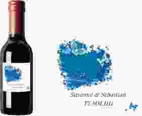 Piccoloetikett Hochzeit Mailand Etikett Piccolo blau
