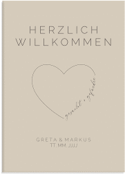 Klick: Details zu Willkommensschild Leinwand "Lebenstraum" anzeigen Willkommensschild Leinwand Lebenstraum 50 x 70 cm Leinwand beige