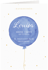 Danksagung Taufe  "Balloon"