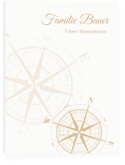 Stammbuch A5 Windrose Stammbuch A5 beige