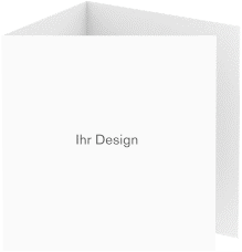 Blanko quadratische Klappkarte doppelt quadr. Doppel-Klappkarte