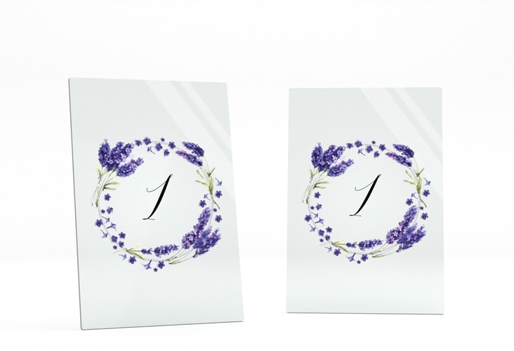 Tischnummer Acryl Hochzeit Lavendel Tischaufsteller Acryl