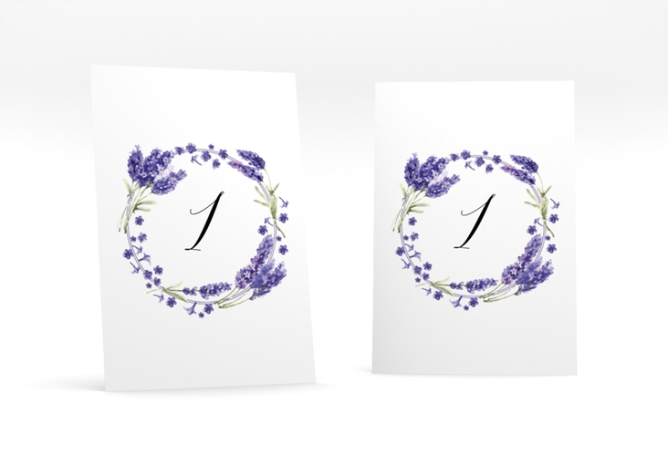 Tischnummer Hochzeit Lavendel Tischaufsteller