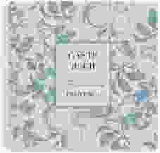 Gästebuch Ferienwohnung Provence Ringbindung blau mit Blättermuster im Toile-Stil