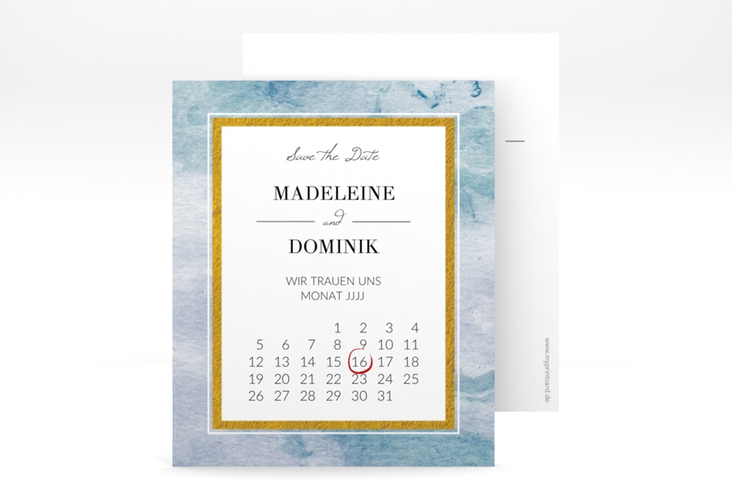 Save the Date-Kalenderblatt Marble Kalenderblatt-Karte hochglanz