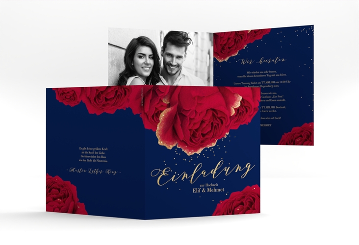 Hochzeitseinladung Cherie quadr. Klappkarte