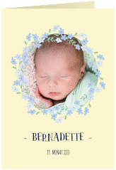 Geburtskarte "Blumig"