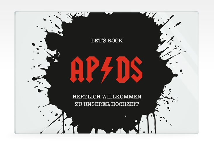 Willkommensschild Acryl Hardrock 60 x 40 cm Acryl für Rockband-Fans