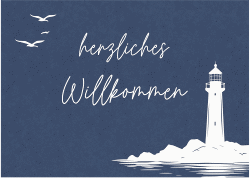 Willkommensschild Poster "Leuchtturm"
