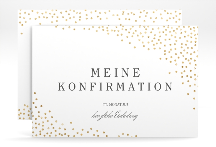 Einladung Konfirmation Glossy A6 Karte quer