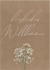 Willkommensschild Poster "Schleierkraut"